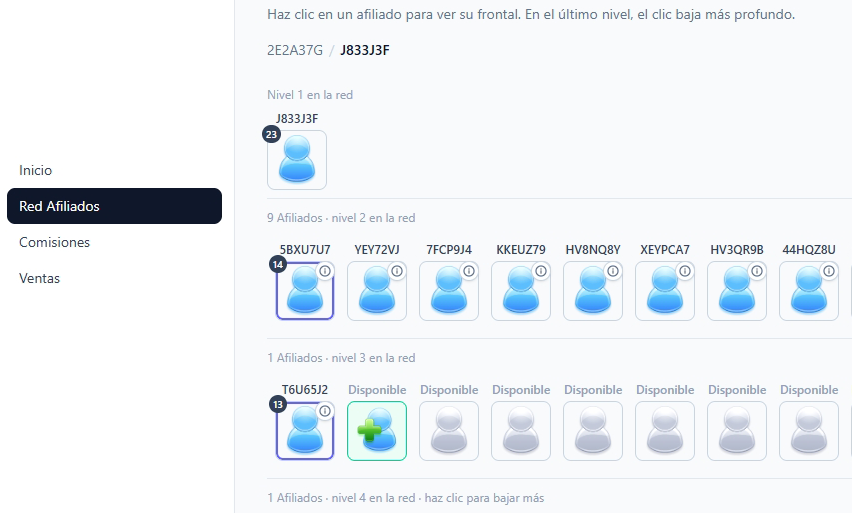 Comisiones en Software Afiliador